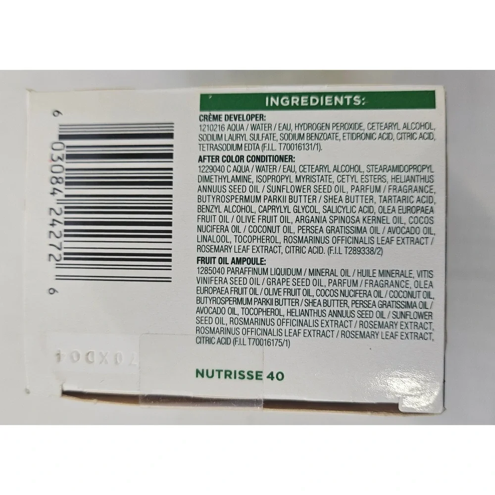 Garnier Nutrisse Ultra Hair Color 40 Dark Brown Nourishing Vegan Formula 2 Boxes